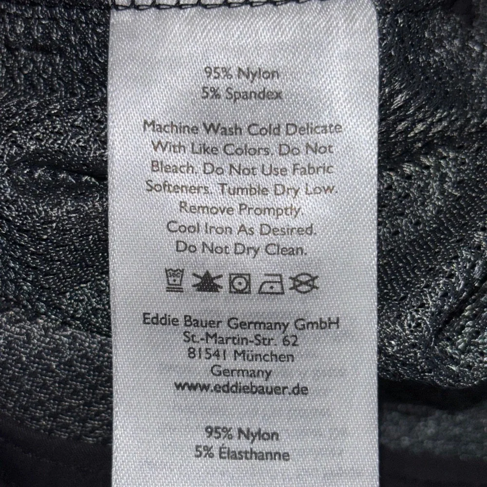 Eddie Bauer Rainier Shorts Womens 14 Black Mid Rise Hiking Outdoor Stretch 7in - Picture 4 of 8